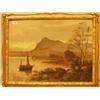 Image 1 : Framed oil of highland loch with boats initialled J. A. S. 1891, 24x18" £30 - 50...