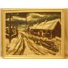 Image 1 : Framed oil of snow scene by Sisley '64, 25x20" £30 - 50...