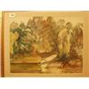 Image 1 : Framed watercolour of punt on lake by Epstein, 16x12" £120-180...