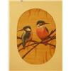 Image 1 : Framed watercolour of kingfishers by H. Bright, 10x11" £120-180...