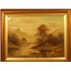 Image 1 : Framed oil of river scene by James Meadows RA, 21x15" £300 - 400...