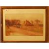 Image 1 : Framed watercolour of woman at cottage by William Edward Crocksford 1899, 16x10" £280 - 320...