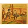 Image 1 : Framed watercolour of men working with shovels by Edward Ardizzone, 18x14" £450-550...