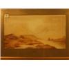 Image 1 : Framed watercolour of Arran by James Douglas, 19x10" £60 - 80...
