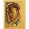Image 1 : Framed watercolour/ink portrait of a man by Bratby, 10x15" £100 - 200...