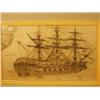 Image 1 : Framed watercolour/crayon 'The Foudroyant' by Alfred Wallis, 34x20" £100 - 150...