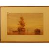 Image 1 : Framed watercolour of ships in anchor by Richard Nibbs, 18x11" £400-600...