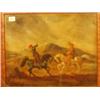 Image 1 : Framed oil of knights on horse back by Ernest Crofts, 20x15" £150 - 250...