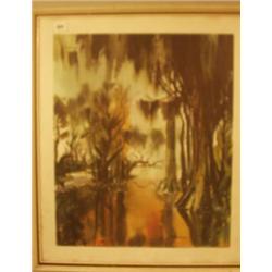 Framed watercolour of trees, by F. H. Wagner, 18x27" £40 - 60...