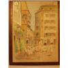 Image 1 : Framed pastel of continental cafe by Lessore, 24x18" £120-180...