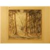 Image 1 : Framed watercolour of woodland scene by Malcolm Fry, 15x14" £50 - 80...