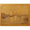Image 1 : Framed watercolour of sailing boat etc. by F. Rousse, 24x18" £200 - 300...
