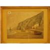 Image 1 : Framed watercolour of shore scene with boats and people by B. B. Hemy, 16x12" £150 - 250...