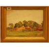 Image 1 : Framed oil of farm scene by Fred Hall, 12x9" £150 - 250...
