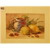 Image 1 : Framed watercolour still life of fruit by J. Sherrin, 8x5" £120-180...