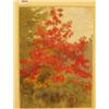 Image 1 : Framed watercolour 'The Red Tree' by A. B. Simpson, 9x12" £450-550...