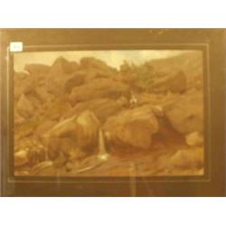 Framed watercolour of river scene by A.J. Mavrogordato, 20x14" £200 - 300...