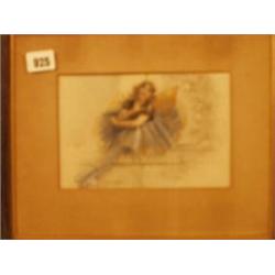 Framed watercolour 'The Fairy' by E. E. Dell, 8x5" £200 - 300...