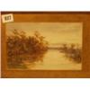 Image 1 : Framed watercolour of river scene by George Sheffield, 9x6" £120-180...