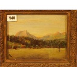 Framed oil mountain view South Africa by R. G. Goodman, 8x6" £100 - 150...