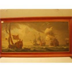 Framed oil of sea scape by Claude Marks, 42x18" £1000 - 1500...