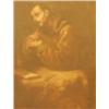 Image 1 : Continental school oil on canvas, 18th century monk at prayers 13x10" £1500 - 2000...