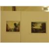 Image 1 : Two mounted watercolours by Clutterbuck, one after Poussin and other after Turner, 4x4" £100 - 20...