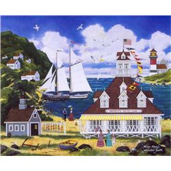 Jane Wooster Scott Signed Print Ships Ahoy
