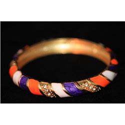 MULTICOLOR AND CZ BRASS BANGLE