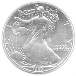 Uncirculated Silver Eagle 1989