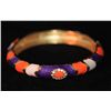 Image 1 : MULTICOLOR AND CZ BRASS BANGLE
