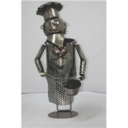 meatal Chef Wine Holder; w 3.5in; h 9in
