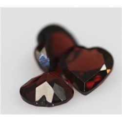3.92 CTW HEAR SHAPED GARNET 7 MM (3)