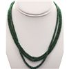 Natural Emerald Round 179.18 CTS. Beads Necklace w/bras