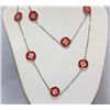 Image 1 : RED SILVER FASHION NECKLACE
