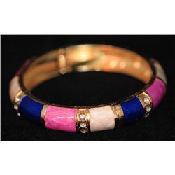 MULTICOLOR AND CZ BRASS BANGLE