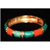 MULTICOLOR AND CZ BRASS BANGLE