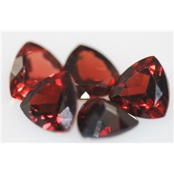 6.33 CTW TRILLION CUT GARNET 7MM (5)