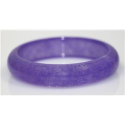 CHINESE PURPLE JADE BANGLE; DIAMETER 2.5 IN