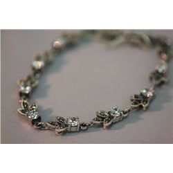 75.00 CTW ANTIQUE LOOKING CZ BRACELET .925 STERLING SIL