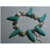 Image 1 : 201CTW TRIBAL BLUE TURQUOISE AND PHILIPPINE WHITE PEARL