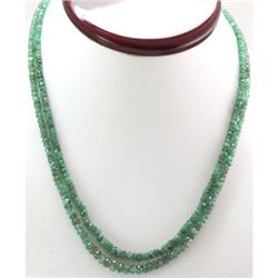 Emerald round 2 rows 94.12 ctw Necklace