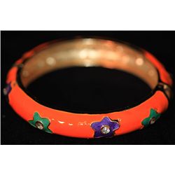 MULTICOLOR AND CZ BRASS BANGLE