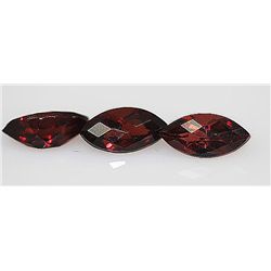5.00 CTW MARQUISE CHECKERED BOARD GARNET 5X10MM (3)