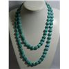 Image 1 : HEARTY 623.00CTW BLUE TURQUOISE LONGSTRAND NECKLACE 22I