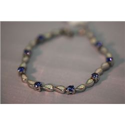 75.00 CTW ANTIQUE LOOKING  OPAL  BRACELET .925 STERLING