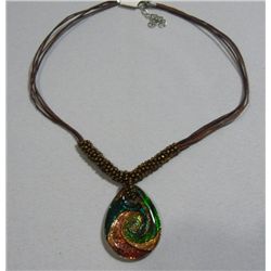 126CTW MORANO PENDANT THREADED NECKLACE 18INCH
