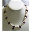 Image 1 : 250CTW PHILIPPINE WHITE BIWA PEARL AND PURPLE KISHI PEA