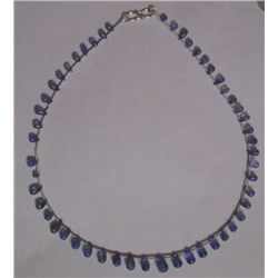 Tanzanite 61.35 CTW Necklace in Silver