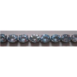 Blue Topaz 30.590g Bracelet in Silver